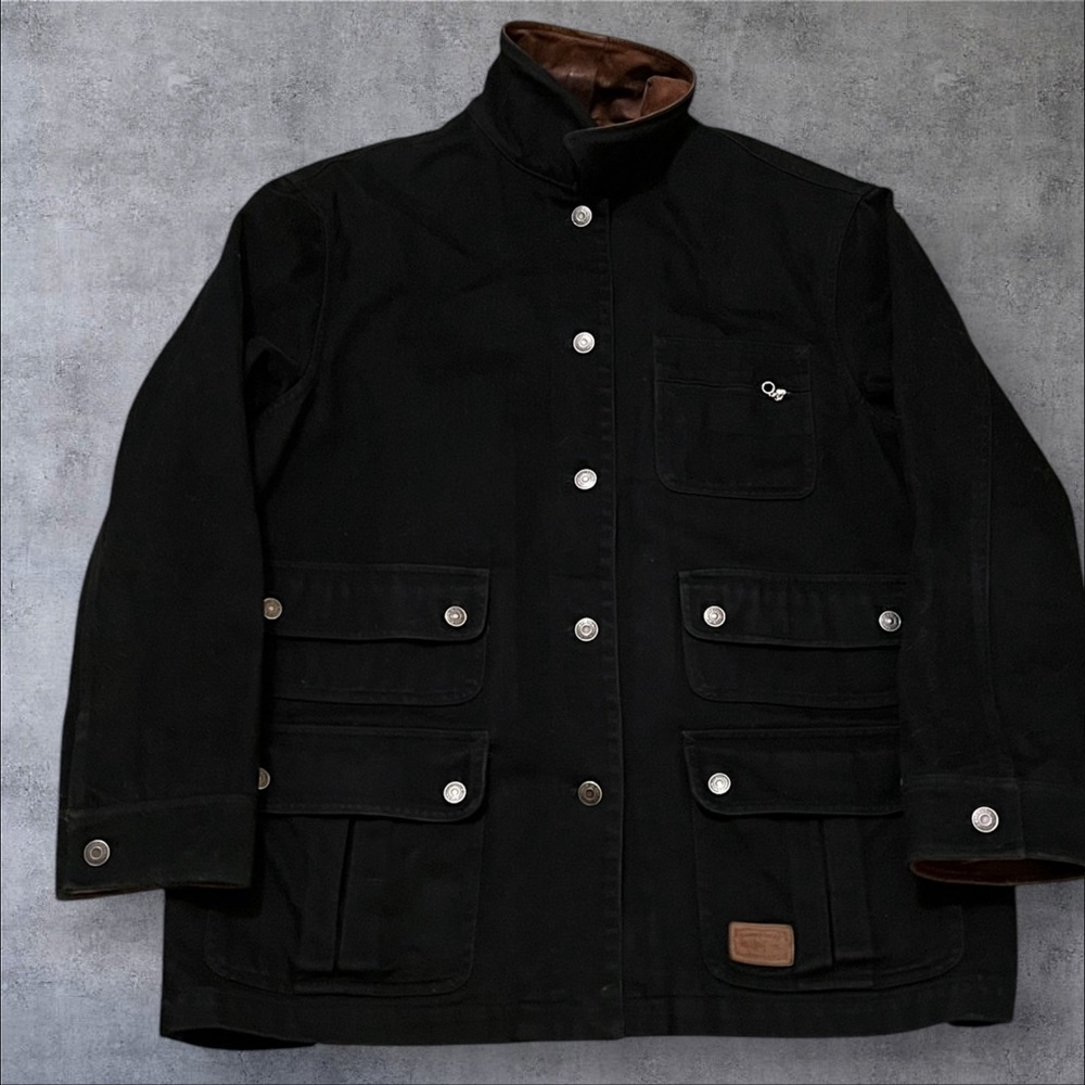 Vintage Ralph Lauren Jeans Co. Women’s Black Chore Twill Lined Barn Jacket Large